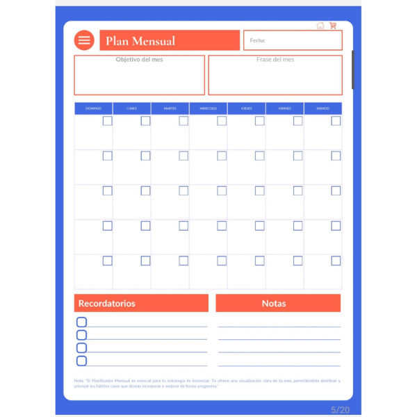 Agenda Digital de Hábitos Permanente